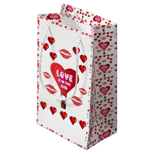Geschenktasche Valentine Kleine Geschenktüte (Vorderseite Schrägansicht)