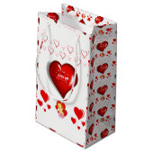 Geschenktasche Valentine Kleine Geschenktüte (Rückseite Schrägansicht)