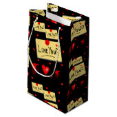 Geschenktasche Valentine Kleine Geschenktüte (Rückseite Schrägansicht)