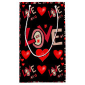 Geschenktasche Valentine Kleine Geschenktüte (Rückseite)