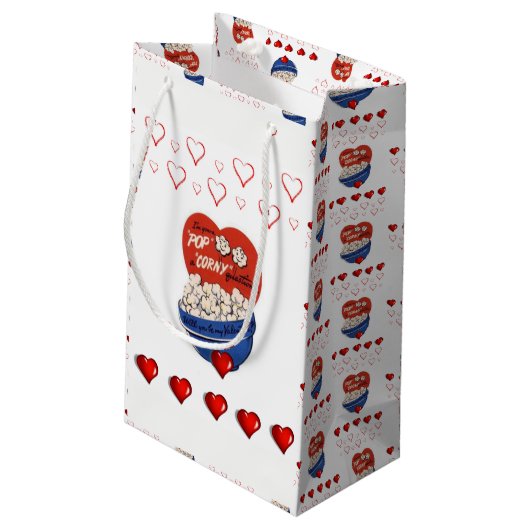 Geschenktasche Valentine Kleine Geschenktüte (Rückseite Schrägansicht)