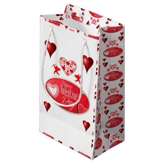 Geschenktasche Valentine Kleine Geschenktüte (Vorderseite Schrägansicht)