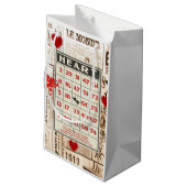 Geschenktasche Valentine Vintag Kleine Geschenktüte (Rückseite Schrägansicht)