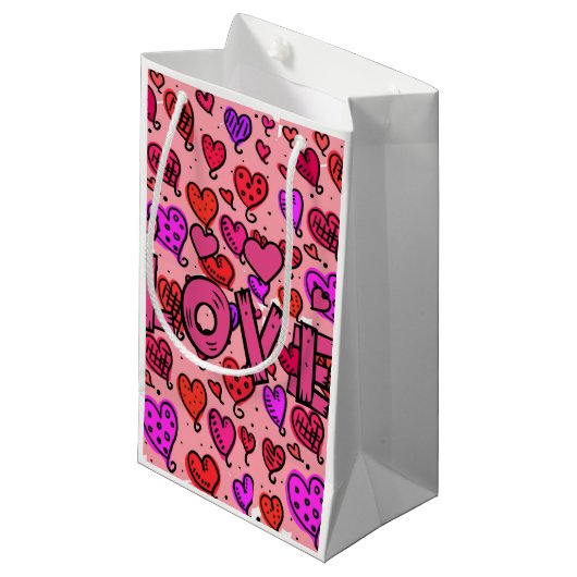 Geschenktasche Valentinin's Liebe Kleine Geschenktüte (Vorderseite Schrägansicht)