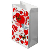 Geschenktasche Valentins Schmetterling Kleine Geschenktüte (Rückseite Schrägansicht)
