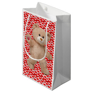 Geschenktasche Valentins Teddybär Kleine Geschenktüte