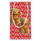 Geschenktasche Valentins Teddybär Kleine Geschenktüte (Rückseite)