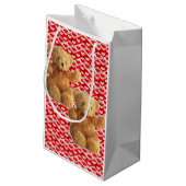 Geschenktasche Valentins Teddybär Kleine Geschenktüte (Rückseite Schrägansicht)