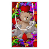 Geschenktasche Valentins Teddybär Kleine Geschenktüte (Vorderseite)