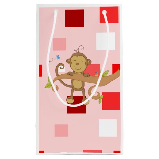 Geschenktasche Valentinus Affe Kleine Geschenktüte (Rückseite)