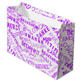 Geschenktasche Vielen Dank Text Multi Language You Große Geschenktüte (Vorderseite Schrägansicht)