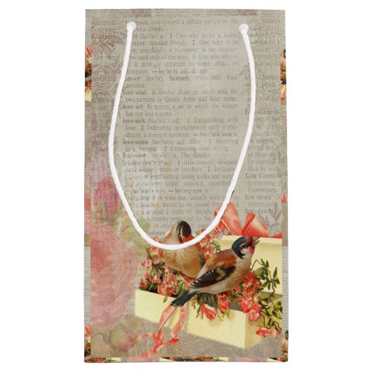 Geschenktasche Vintag floral Kleine Geschenktüte (Rückseite)