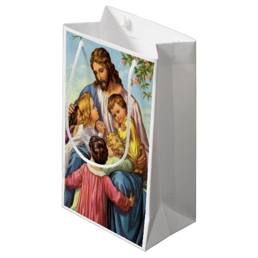 Geschenktasche Weihnachten Jesus Kleine Geschenktüte (Vorderseite Schrägansicht)