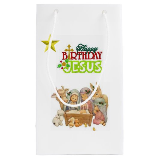 Geschenktasche Weihnachten Jesus Kleine Geschenktüte (Rückseite)