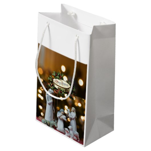 Geschenktasche Weihnachten Jesus Kleine Geschenktüte (Rückseite Schrägansicht)