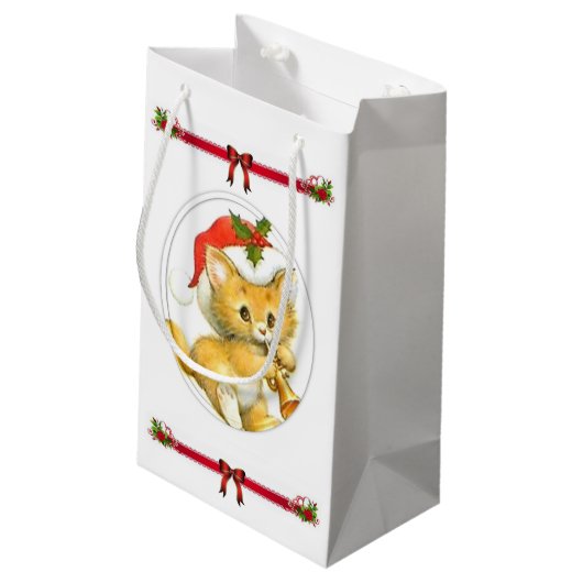 Geschenktasche Weihnachten Kleine Geschenktüte (Rückseite Schrägansicht)