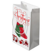 Geschenktasche Weihnachten Kleine Geschenktüte (Rückseite Schrägansicht)