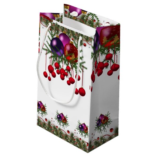 Geschenktasche Weihnachten Kleine Geschenktüte (Rückseite Schrägansicht)