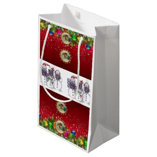 Geschenktasche Weihnachten Kleine Geschenktüte (Vorderseite Schrägansicht)