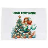 Geschenktasche Weihnachten Meerjungfrau Geschenkta Große Geschenktüte (Rückseite)