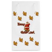 Geschenktasche Weihnachtsgingerbrot Mann Kleine Geschenktüte (Rückseite)