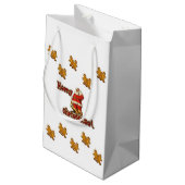 Geschenktasche Weihnachtsgingerbrot Mann Kleine Geschenktüte (Rückseite Schrägansicht)