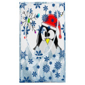 Geschenktasche Weihnachtspenguin Kleine Geschenktüte (Rückseite)