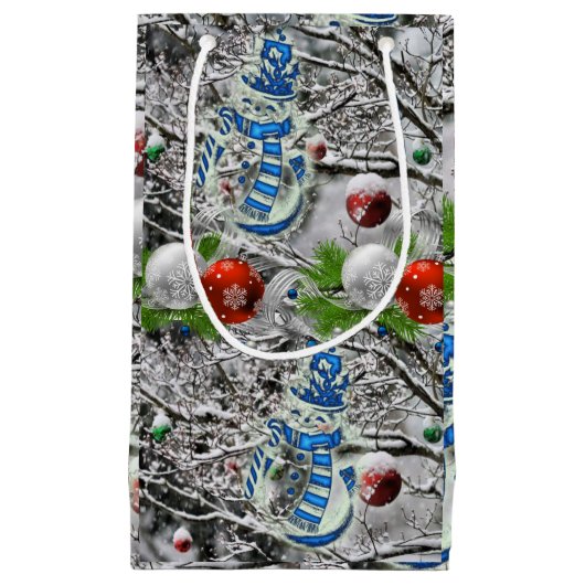 Geschenktasche Weihnachtsschnee Kleine Geschenktüte (Vorderseite)