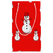 Geschenktasche Weihnachtsschnee Kleine Geschenktüte (Rückseite)