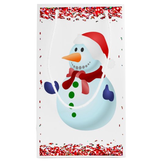 Geschenktasche Weihnachtsschnee Kleine Geschenktüte (Rückseite)