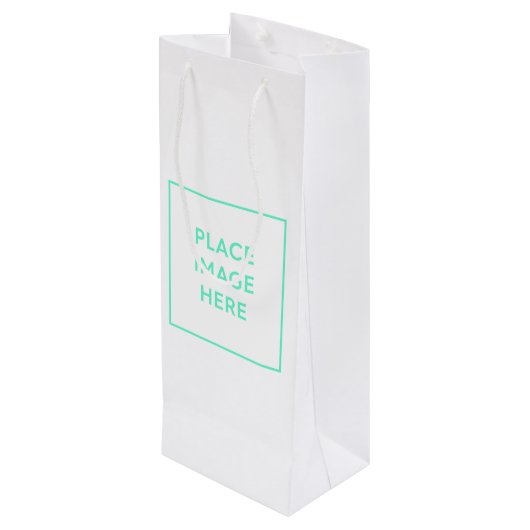 Geschenktasche - Wein, glänzend Geschenktüte Für Weinflaschen (Rückseite Schrägansicht)