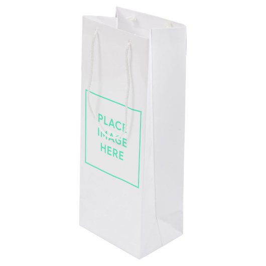 Geschenktasche - Wein, glänzend Geschenktüte Für Weinflaschen (Vorderseite Schrägansicht)