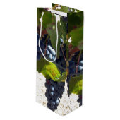 Geschenktasche - Weintrauben Geschenktüte Für Weinflaschen (Vorderseite Schrägansicht)
