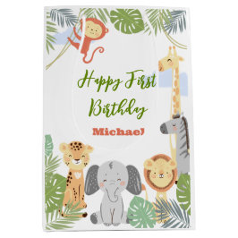 Geschenktasche zum ersten Geburtstag mit niedliche Mittlere Geschenktüte