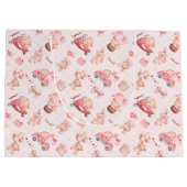 Geschenktaschen für Mädchen in rosa Farbe Große Geschenktüte (Rückseite)