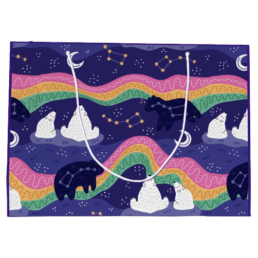 Geschenktaschen für Northern Lights Große Geschenktüte (Rückseite)