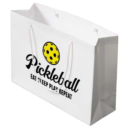 Geschenktaschen für Pickleball - Wiedergeben des S Große Geschenktüte (Rückseite Schrägansicht)