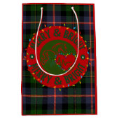 Geschenktaschen mit Merry & Bright-Logo Mittlere Geschenktüte (Vorderseite)