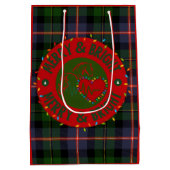 Geschenktaschen mit Merry & Bright-Logo Mittlere Geschenktüte (Rückseite)