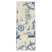 Geschenktaschen mit nautischen Details (Anker & Sc Geschenktüte Für Weinflaschen (Rückseite)