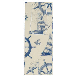 Geschenktaschen mit nautischen Details (Anker & Sc Geschenktüte Für Weinflaschen