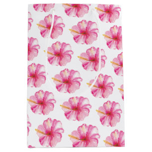Geschenktaschen Tropenfarben Hibisken Blume Mittlere Geschenktüte