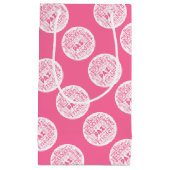 Geschenktaschenrosa mit multi Sprachfrieden Kleine Geschenktüte (Vorderseite)