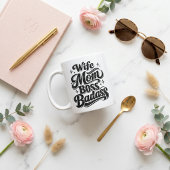 Geschenktasse 'Ehefrau Mutter Chef Badass' für ber Kaffeetasse