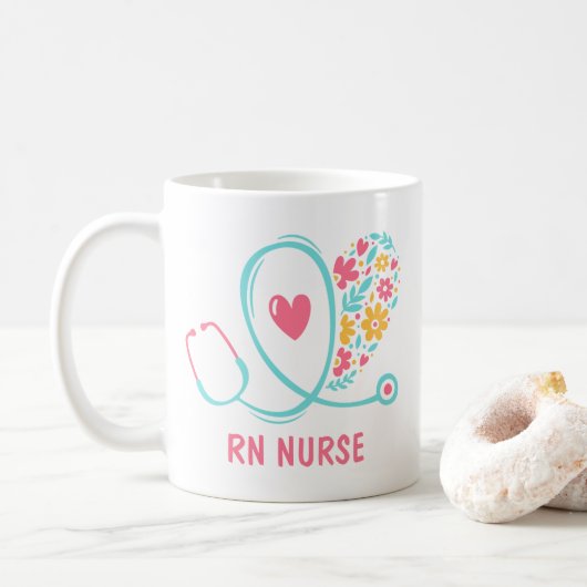Geschenktasse für examinierte Pflegekräfte Kaffeetasse (Mit Donut)