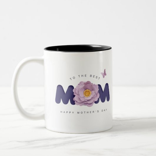 Geschenktasse für Mütter Zweifarbige Tasse (Links)