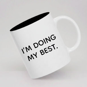 Geschenktasse mit positiver Affirmation für Sie un Zweifarbige Tasse