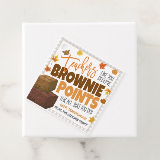 Geschenktasten für Herbst-Lehrer Geschenkanhänger (Beispiel)