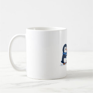 Geschenktausch von Pinguinen Weihnachtskunst Kaffeetasse
