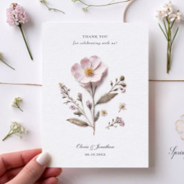 Geschenkte Blume Hochzeit Dankeschön-Karte Dankeskarte